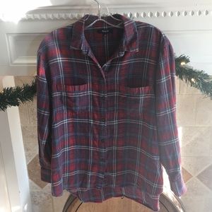 Madewell flannel print button up